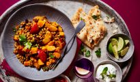 Roasted South African Plum, Pumpkin and Lentil Korma