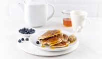 Gluten Free Buckwheat and Blueberry Breakfast Pancakes
