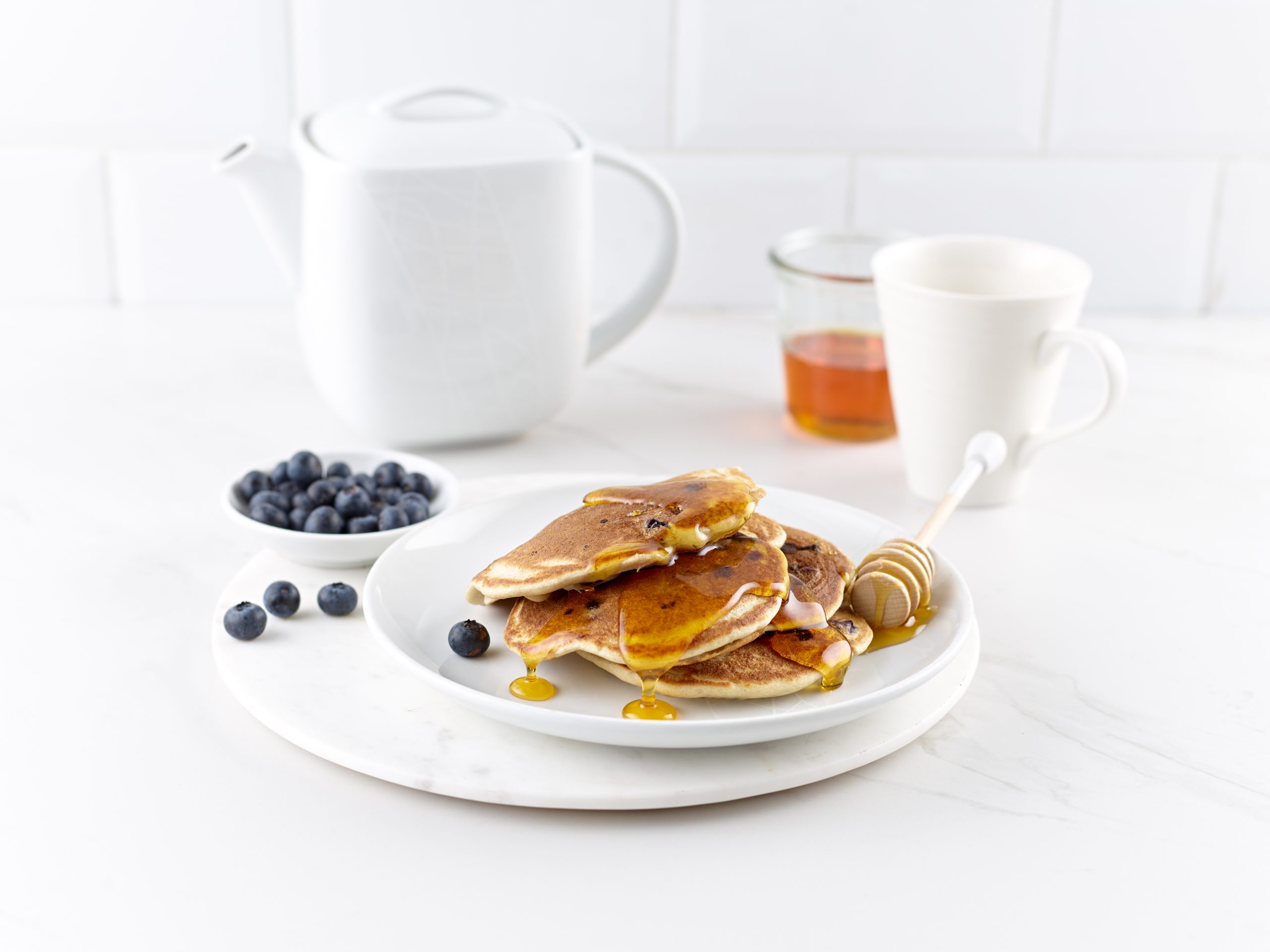 Gluten Free Buckwheat and Blueberry Breakfast Pancakes