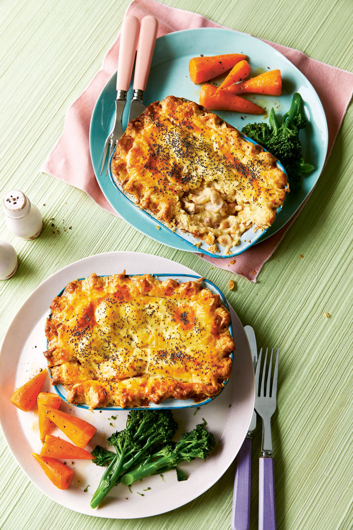 Mini Chicken, Leek and Bacon Pies