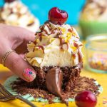 Ice Cream Sundae Cupcakes topped with Picota Cherry
