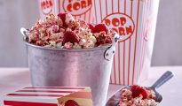 Raspberry and Coconut Popcorn