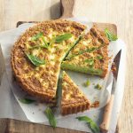 Pea and goat’s curd tart