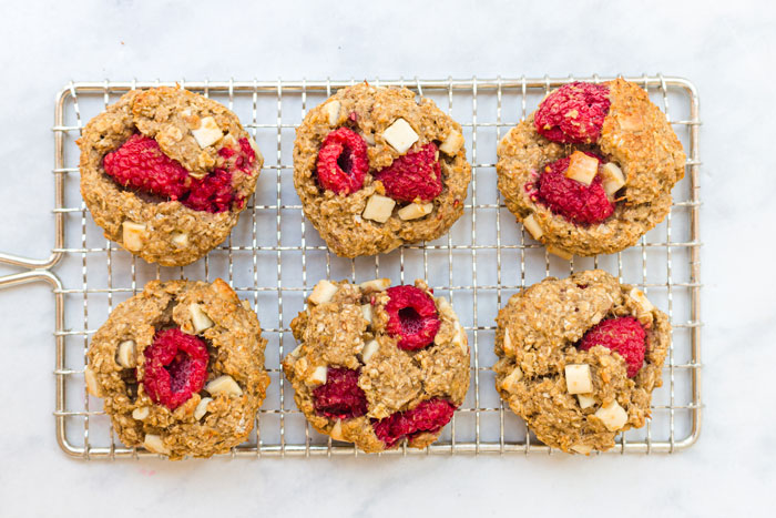 Raspberry and White Chocolate Cookies