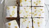 Ginger Cake with Lemon Glaze Icing