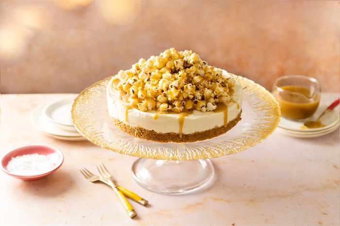 Drambuie butterscotch popcorn cheesecake