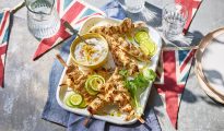Coronation Chicken Skewers with Dipping Sauce