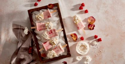 Rose Eton mess lollies